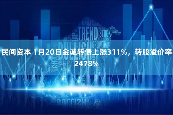 民间资本 1月20日金诚转债上涨311%，转股溢价率2478%
