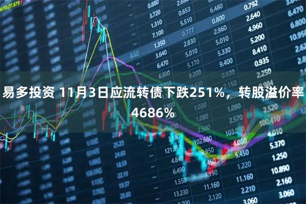 易多投资 11月3日应流转债下跌251%，转股溢价率4686%